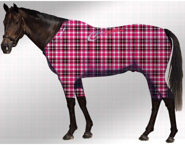 EQUINE ACTIVE  SUIT PRINTED TARTAN PINK