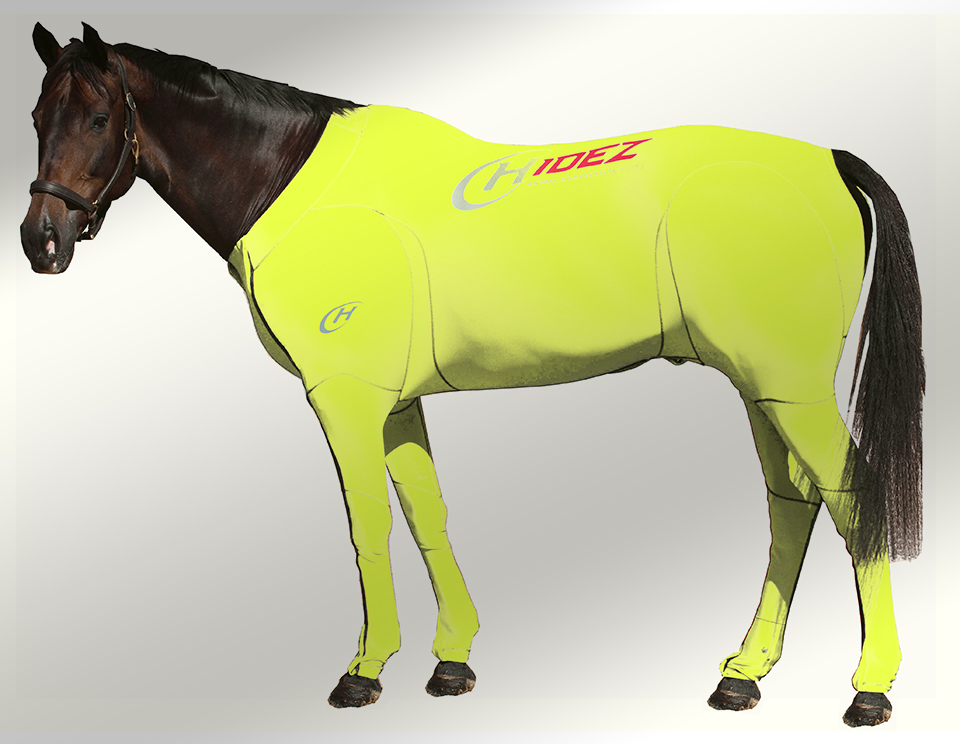 EQUINE SUIT PRINTED FLURO YELLOW 